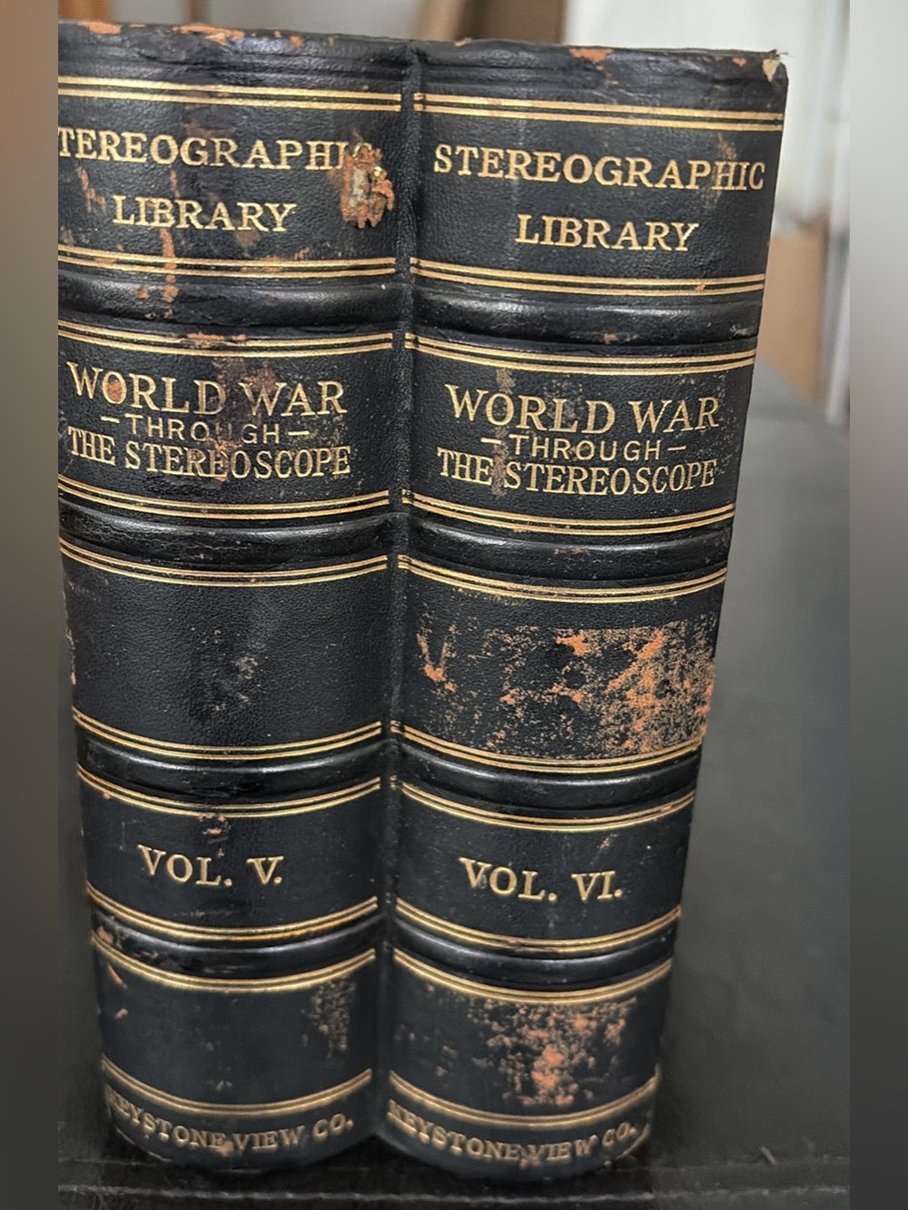 Keystone View Co. World War Through the Stereoscope Vol V & VI Stereoview Cards